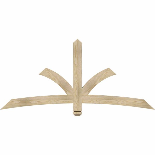Ekena Millwork Davenport Rough Sawn Timber Gable Bracket, Douglas Fir, 72"W x 33"H x 2"D x 4"F, 11/12 Pitch GBW072X33X0204DAV00RDF - main